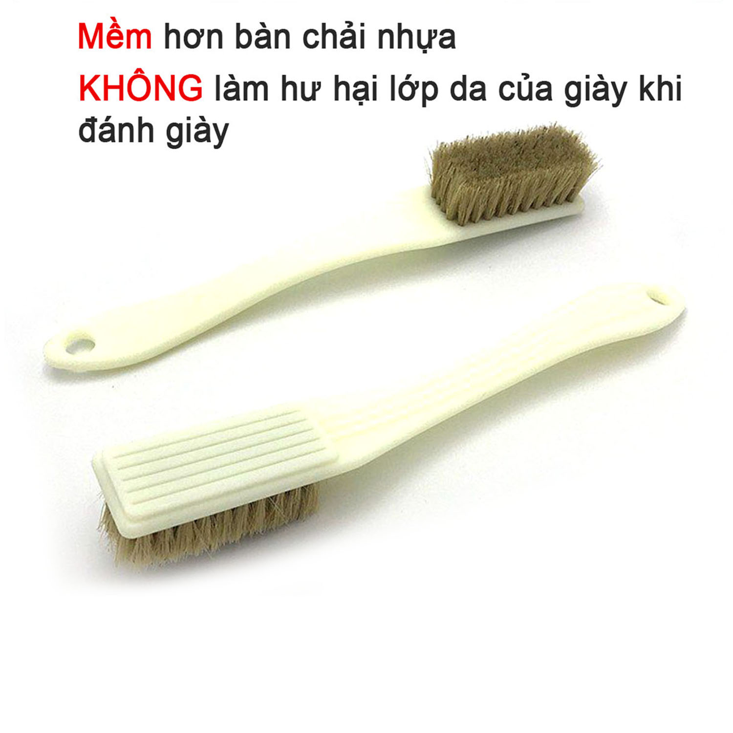 Bàn chải đánh giày lông heo P142 đánh xi, vệ sinh giày