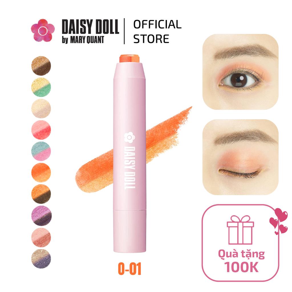 Phấn Mắt 2 Màu Daisy Doll By Mary Quant Nhật Bản Dạng Thỏi Nhanh Gọn, Tiện Lợi, Bền Màu, Không Trôi O-01 Suger Orange