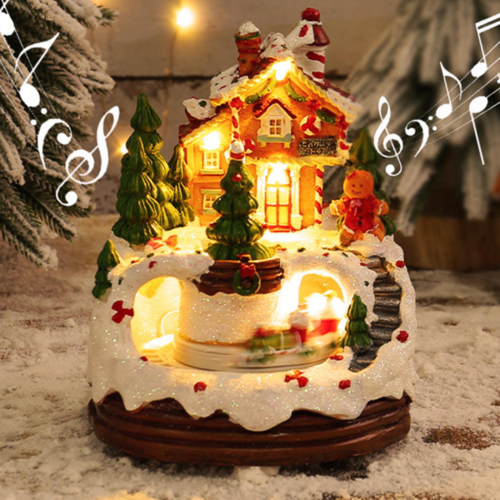 Christmas Music Box Christmas Ornaments for Indoor Coffee Table Housewarming