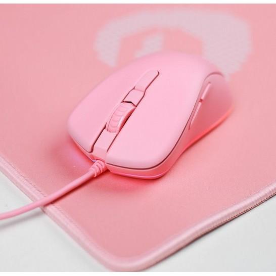 Chuột Gaming DAREU EM908 Pink / Black / White (LED RGB, BRAVO sensor) Hàng Chính Hãng