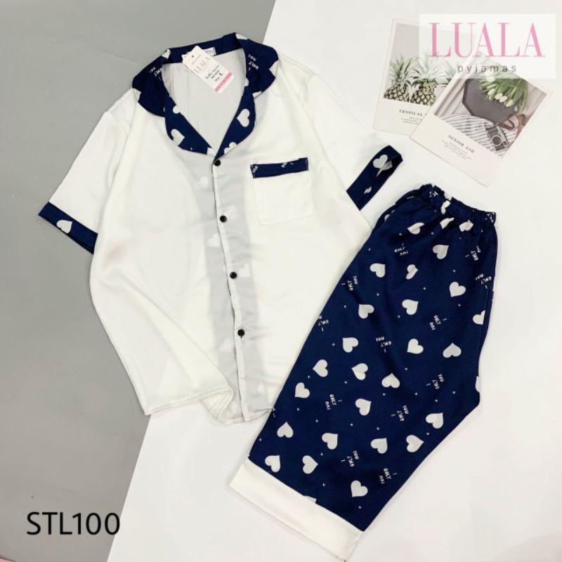 Pijama Lụa Satin Lửng có size, Ảnh chụp thật