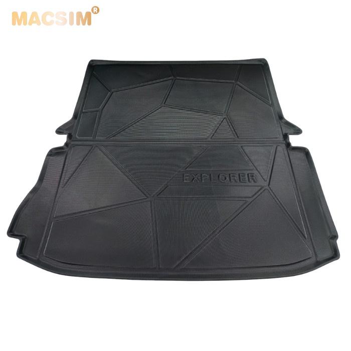 Thảm lót cốp xe ô tô Ford Explorer qd 2011-2019 nhãn hiệu Macsim chất liệu TPV cao cấp màu đen