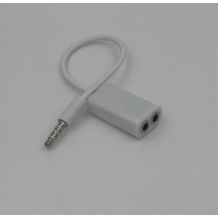 Jack chia cổng tai nghe 3.5mm 1 ra 2 Duashop