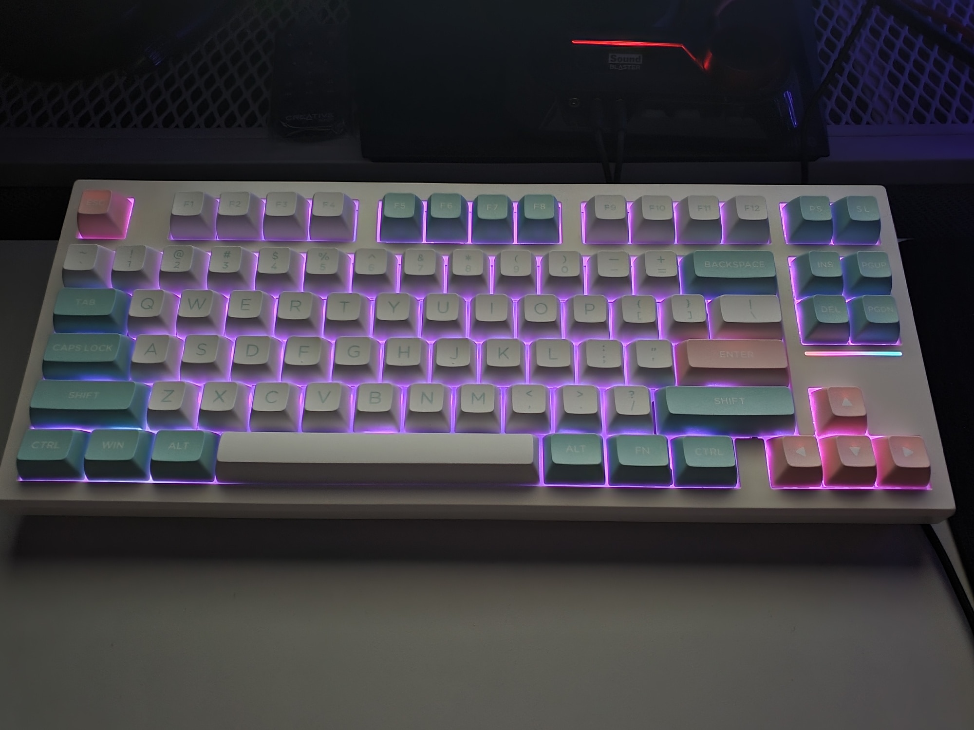 Bàn phím cơ FL-Esports FL750 SAM Polar Night/Mashmallow - Hàng chính hãng