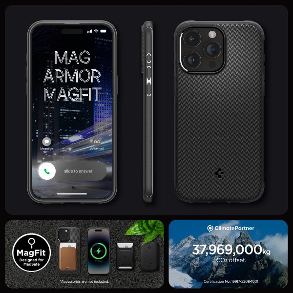 Ốp Lưng Spigen Mag Armor Magfit Dành Cho iPhone 15 Pro Max Tinh Tế Thực Dụng Tính Hợp Sạc Không Dây ACS06597 Hàng Chính Hãng