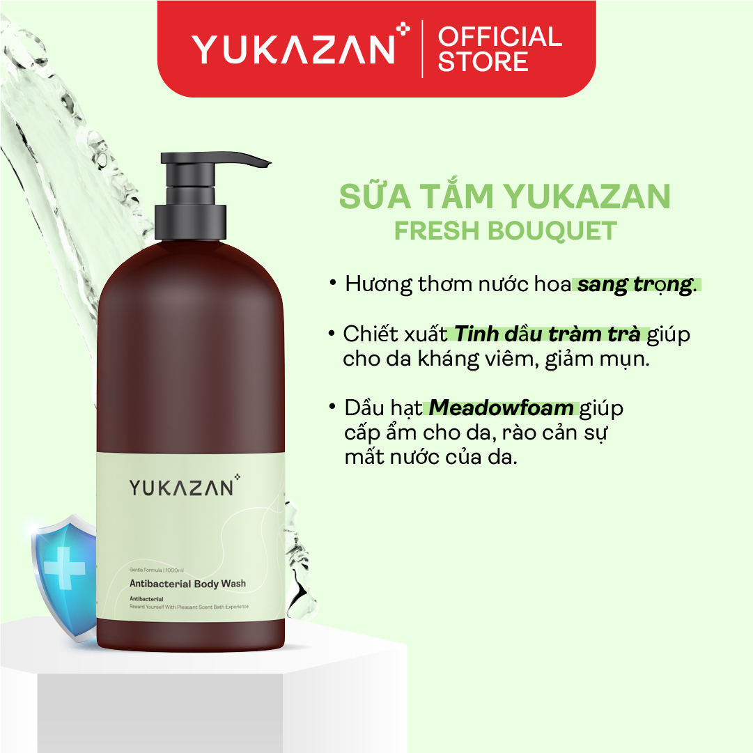 Sữa Tắm Dưỡng Ẩm Kháng Khuẩn Yukazan Hương Nước Hoa 1000ml