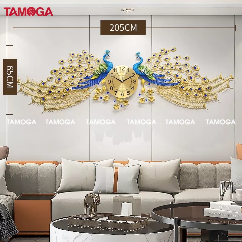 Đồng hồ tường decor trang trí công mạ hiện đại TAMOGA MIVINSI 686