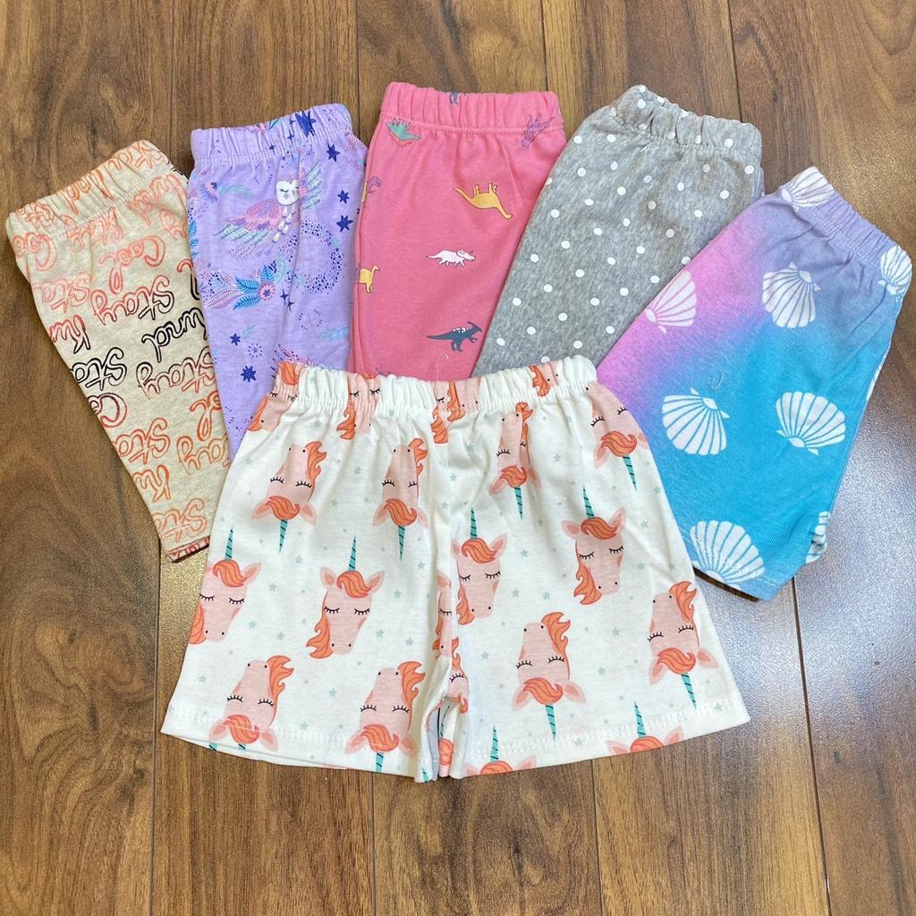 Quần bozip đùi cotton cho bé trai/ bé gái cho bé mặc mùa hè Sz 8-19kg