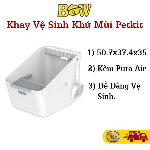 Hộp Khay Vệ Sinh Khử Mùi - Petkit Pura Cat Litter Box cho thú cưng