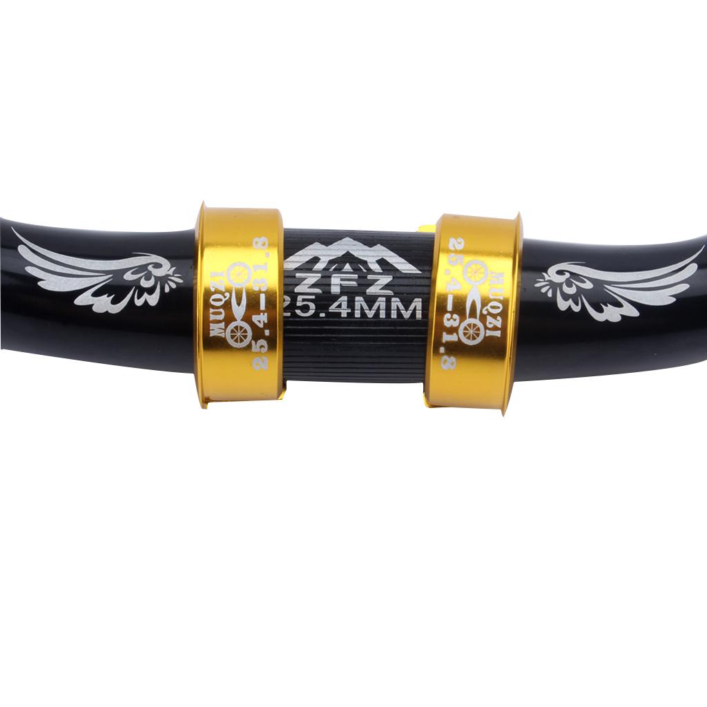 4Pcs Aluminium Alloy Bike Bicycle Handlebar Shim 25.4mm to 31.8mm Reducer Stem Adaptor