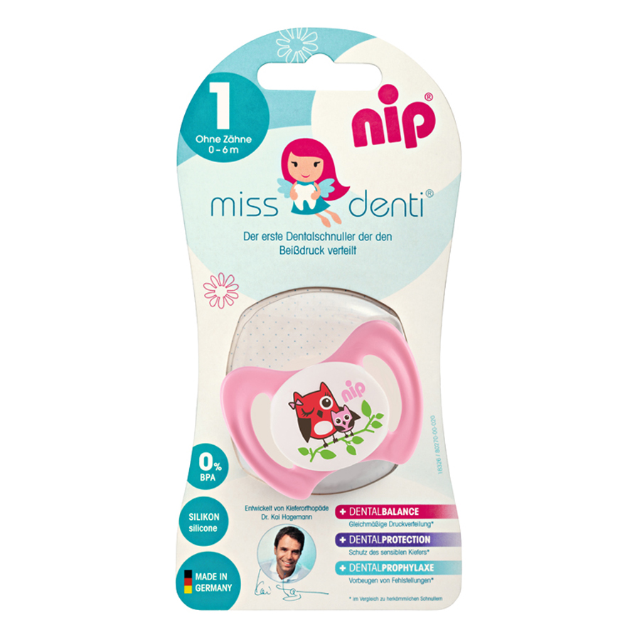 Ti Ngậm Silicon Chỉnh Nha Cho Bé Mọc Răng Cửa Miss Denti Nip Nip31801