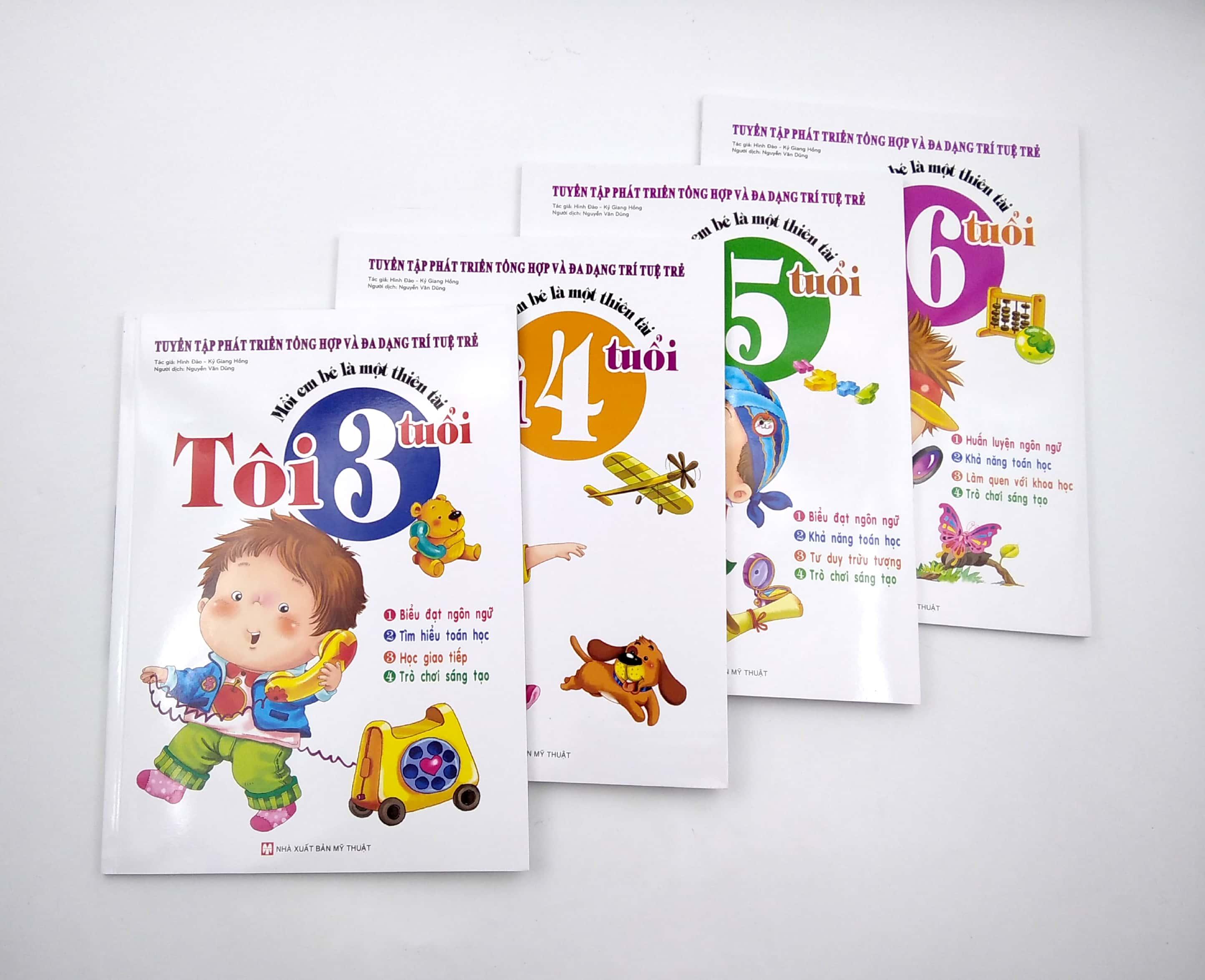 Bộ Sách Mỗi Em Bé Là Một Thiên Tài - Tuyển Tập Phát Triển Tổng Hợp Và Đa Dạng Trí Tuệ Trẻ: Từ 3 Tuổi + 4 Tuổi + 5 Tuổi + 6 Tuổi (Bộ 4 Cuốn)