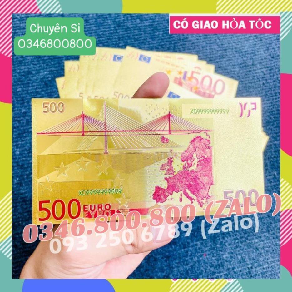 Tờ Tiền Kỉ Niệm 500 EURO Plastic Mạ Vàng Lì Xì Tết May Mắn