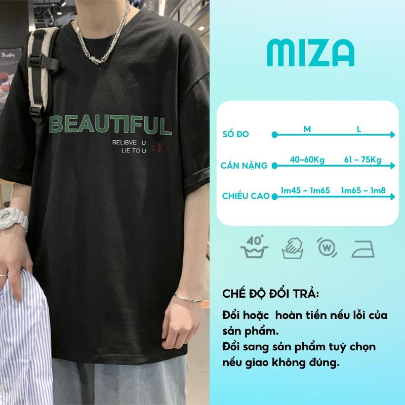 Áo thun nam nữ unisex tay lỡ sweater phông form rộng teen cổ tròn oversize cotton giá rẻ basic đen trắng tee BEAUTIFUL
