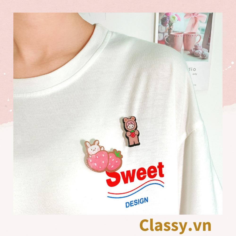 Pin Cài Áo, Balo, Túi Xách Classy bằng mica hình Thú Bông Hoạt Hình Dễ Thương PK649