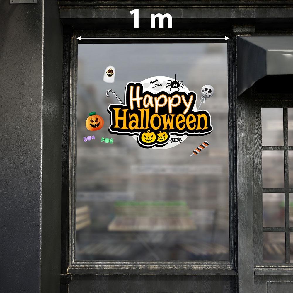 DECAL TRANG TRÍ HALLOWEEN 2021 CHỮ HALLOWEEN