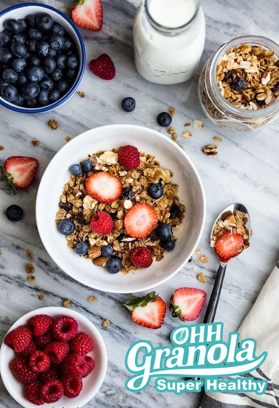 OHH Granola Ngũ Cốc Giảm Cân, Ăn Kiêng + Ngũ Cốc Lợi SữaYến mạch, hạt chia, hạt óc chó, Ohh Granola, Combo 2 Hộp X 250g, Tiêu chuẩn FDA Hoa Kỳ