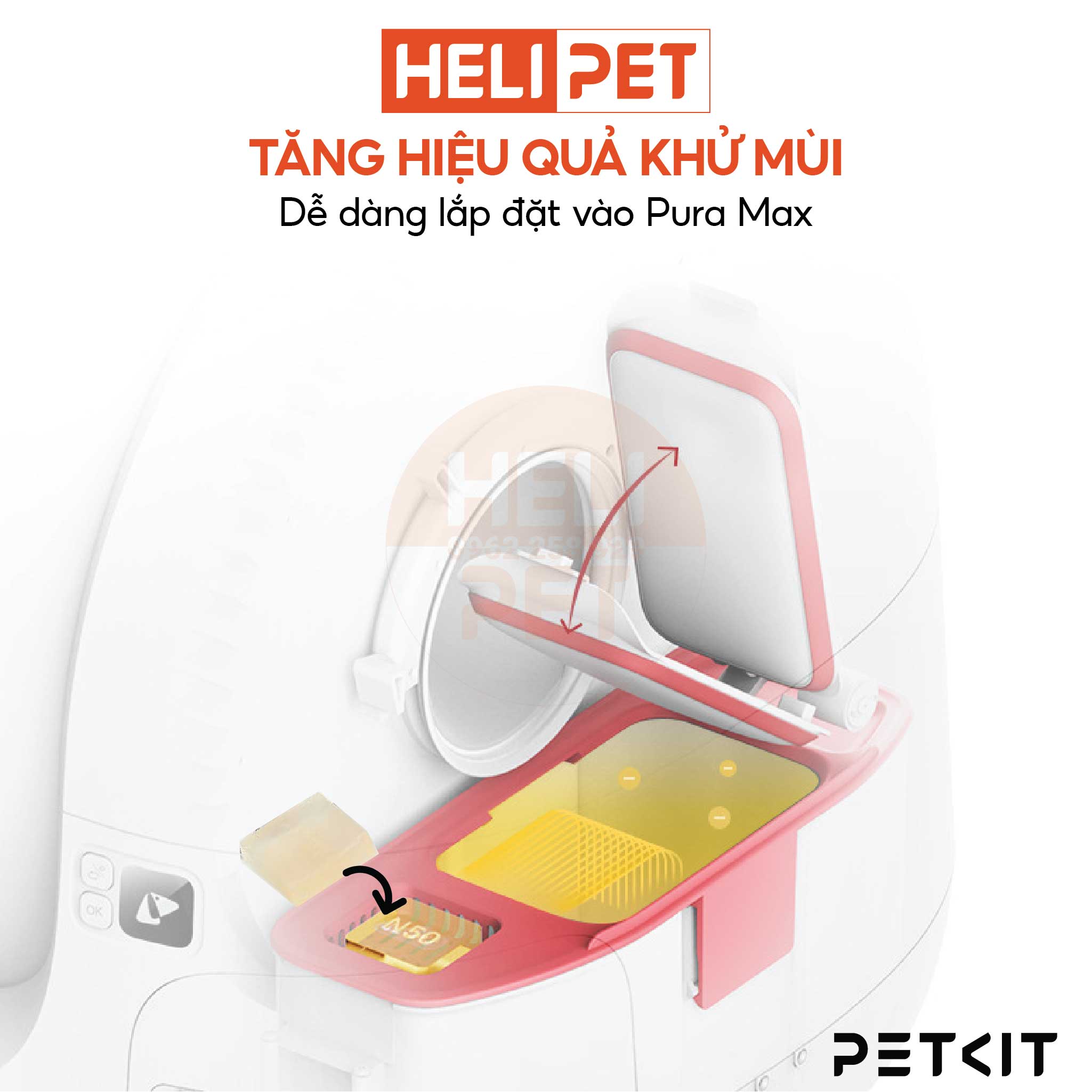 Sáp khử mùi Petkit N50 Dùng cho máy dọn vệ sinh tự động Petkit Pura Max - HeLiPet