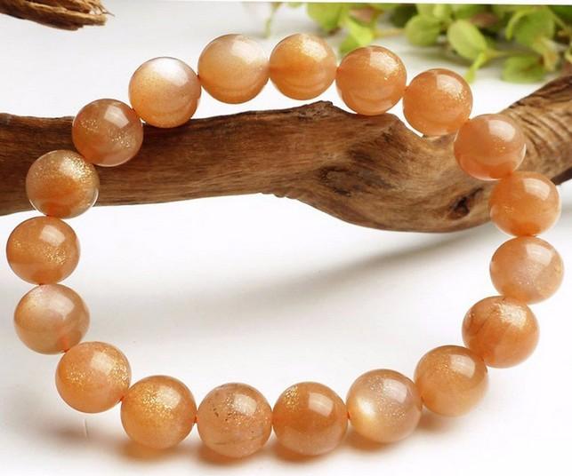 Lắc tay nữ đá mặt trời sunstone 9mm