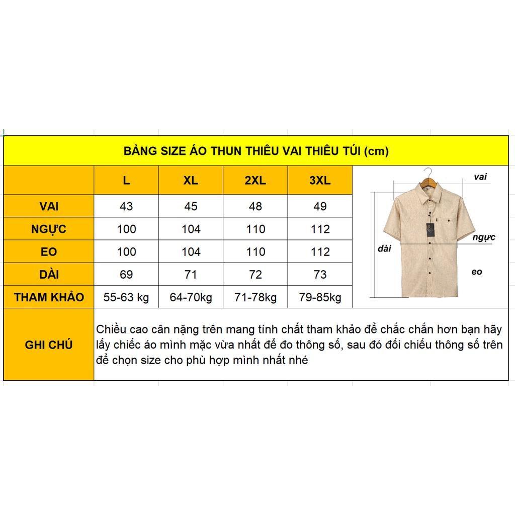 Áo polo nam ngắn tay trung niên vải cotton dệt riêng cho Thái Khang loại áo polo form rộng TOG7