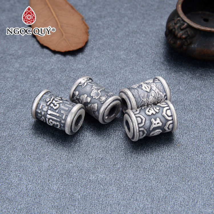 Charm chặn hình trụ lục tự minh chú #3 - Ngọc Quý Gemstones