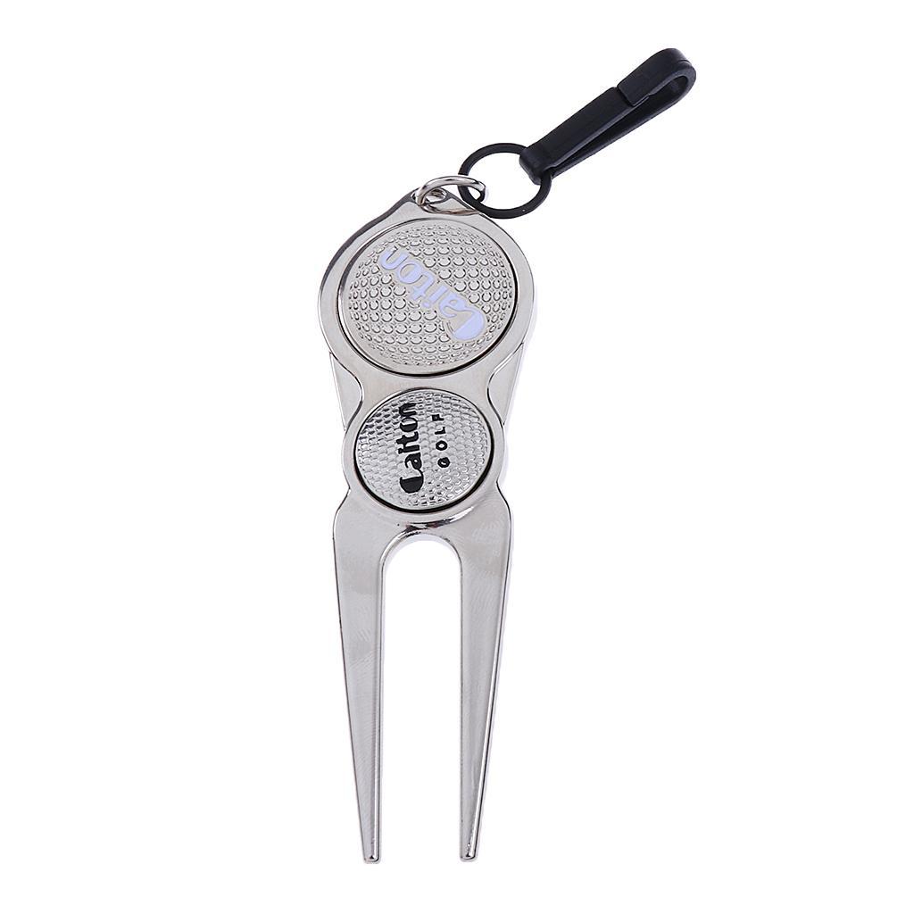 2xZinc Alloy Golf Pitch Mark Divot Repair Tool And Ball Marker