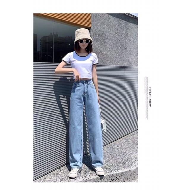 Quần baggy ống suông hoa cúc (kèm video thật)