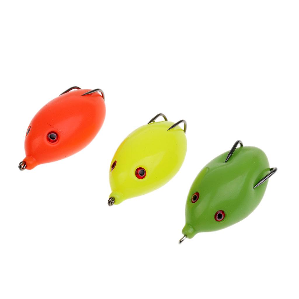 6 Pieces Hollow Frog Fishing Lures Soft Topwater Baits with Tackle Box for Bass Snakehead Saltwater Freshwater Fishing