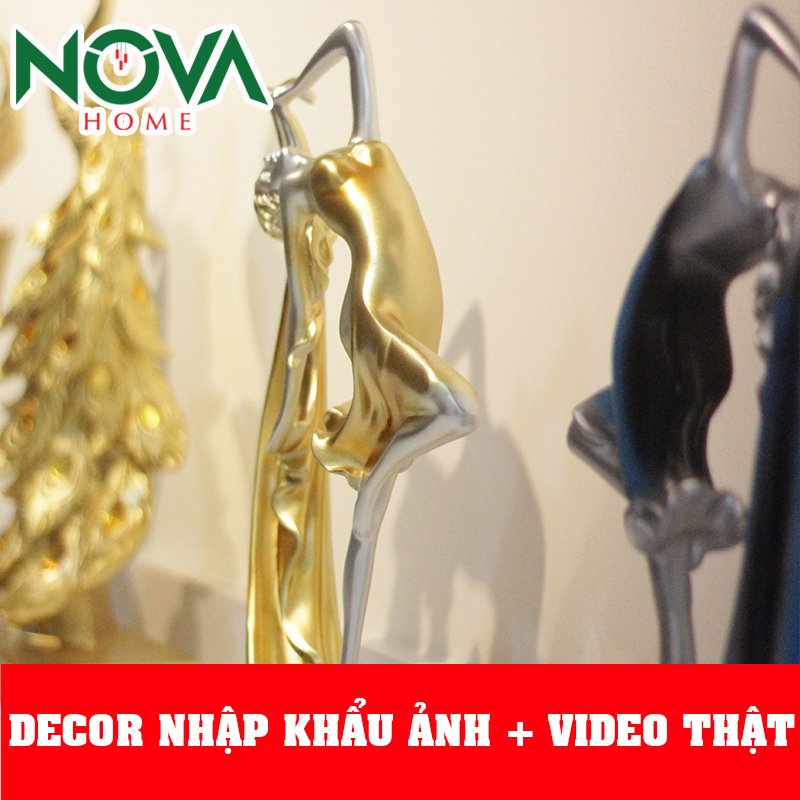 Tượng Decor cao cấp BỘ CÔ GÁI KHIÊU VŨ trang trí phòng khách sang trọng, đẳng cấp, Hàng nhập khẩu tinh xảo Size Lớn