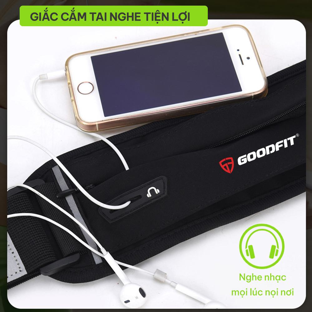 Túi đeo chạy bộ, đai chạy bộ chống nước, phản quang GoodFit GF119RB túi đeo hông chạy bộ đựng điện thoại