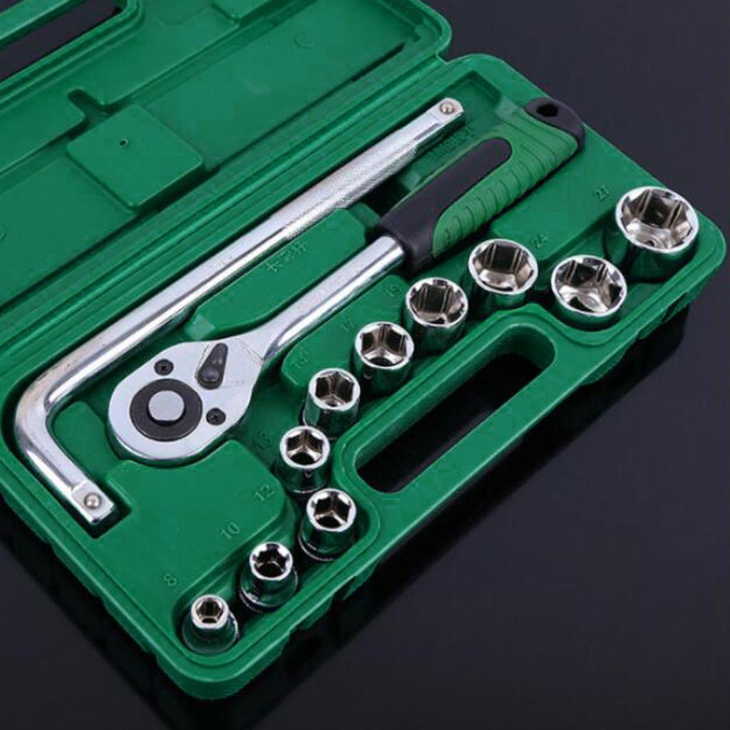 Socket Wrench Set 13pcs 1/2Inch Drive Ratchet Wrench Spanner for Repairing
