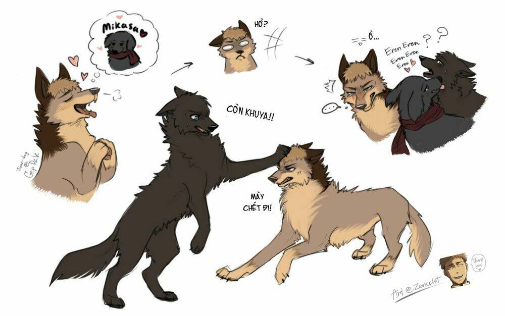 tấn công người khổng lồ - doujinshi eren x mikasa chapter 64 9