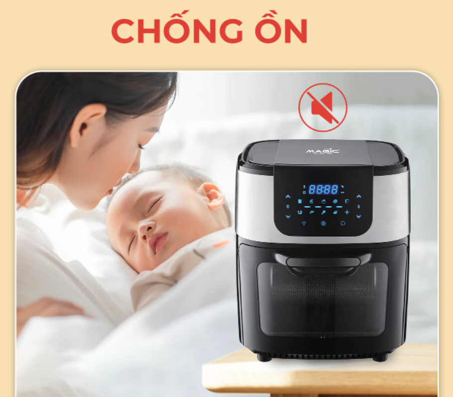 Nồi Chiên Không Dầu Kiêm Nướng MAGIC ECO M-13 10 Chương Chình Nấu Dung Tích