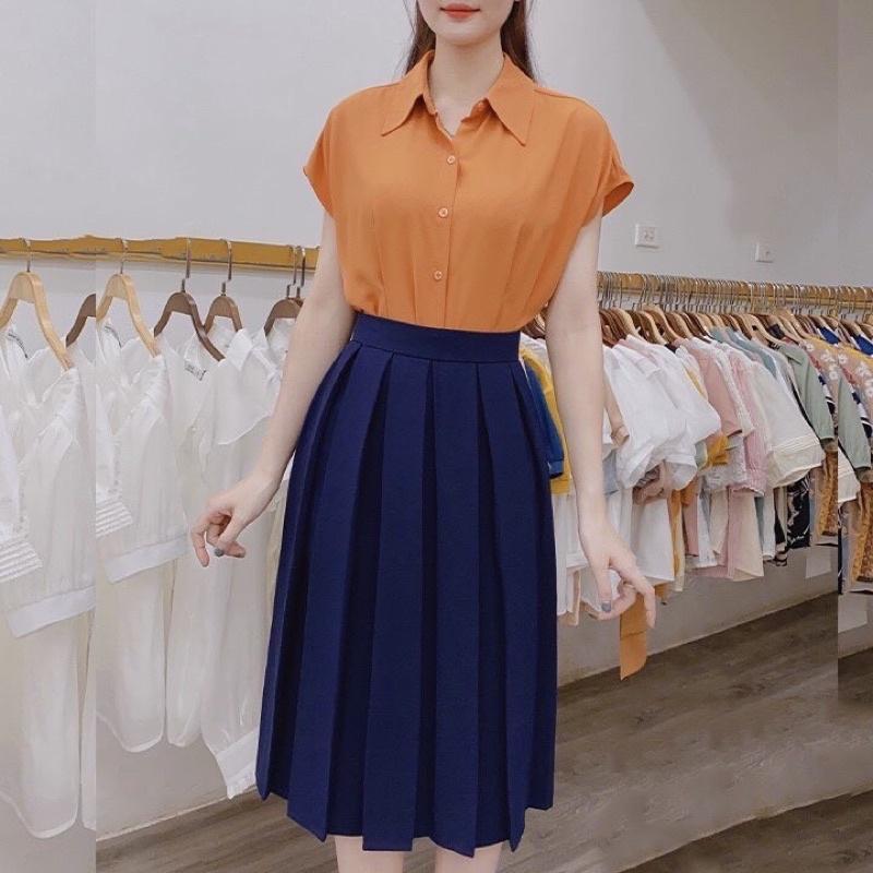 CHÂN VÁY XẾP LY DÀI có video quay