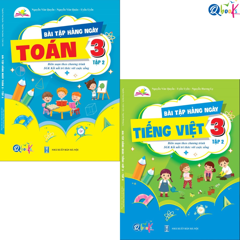 Combo Bài Tập Hằng Ngày Toán và Tiếng Việt Lớp 3 - Kết Nối Tri Thức Với Cuộc Sống - Tập 2