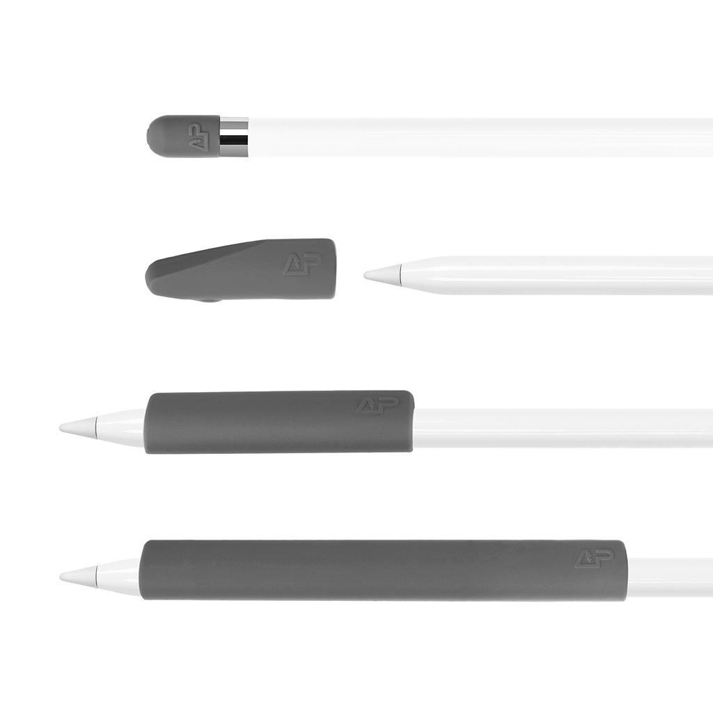 Stylus Storage Travel Case + Pencil Grey Silicone Cover For iPad Pro