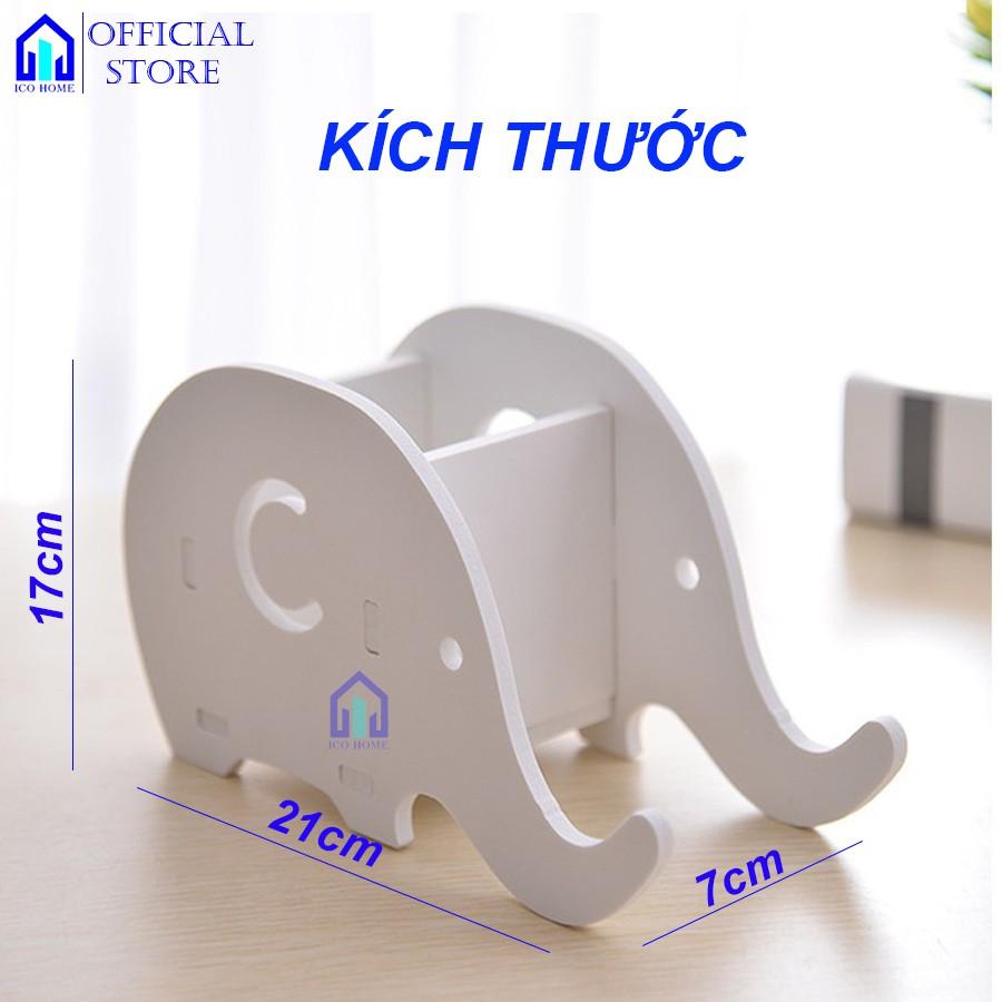 Giá đỡ điện thoại, giá kệ đựng bút để bàn đa năng hình voi cute - ICO HOME