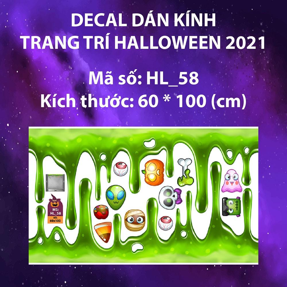 DECAL TRANG TRÍ HALLOWEEN 2021 COMBO ĐÓN CHÀO LỄ HỘI MA QUỶ