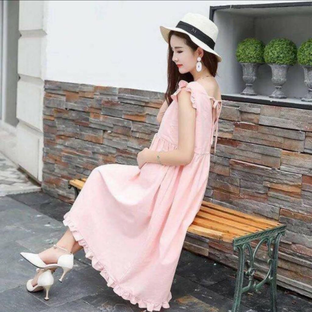 Váy bầu tay tiểu thư bánh bèo hàng đẹp