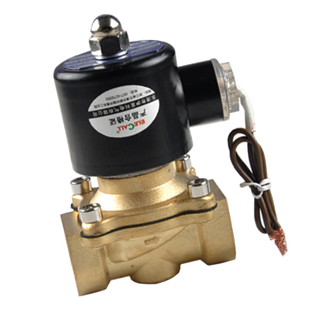 AC220V 1/2,3/4,1,1-1/4'' Inch Electric Solenoid Valve for Air Water / Replacement Brass