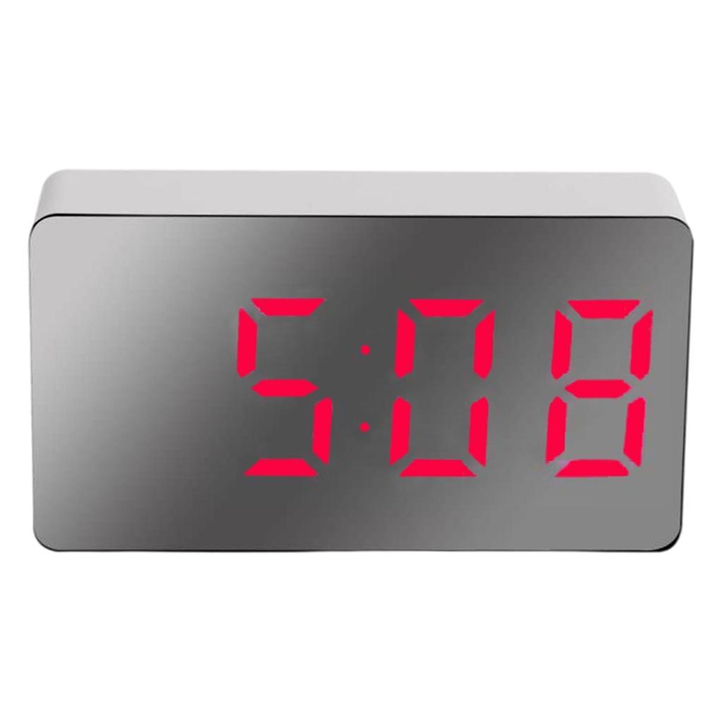 2X Digital Alarm Clock Large Date Snooze Time 3'' Table Clocks Decoration Red