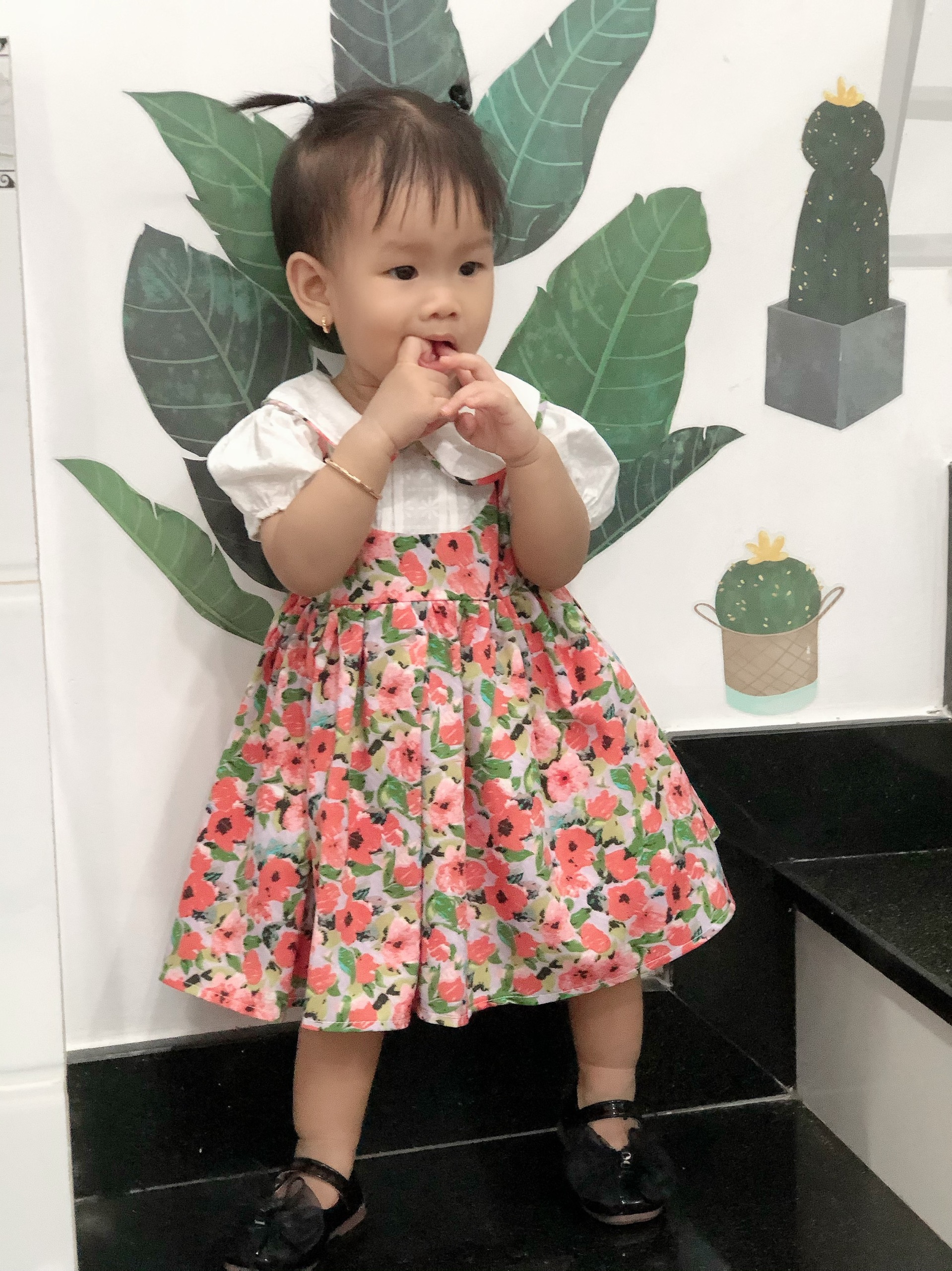 Váy Hoa Cam Bé Gái 4 Đến 28kg Chất Thô Nhật Phối Lụa Mát Rượi