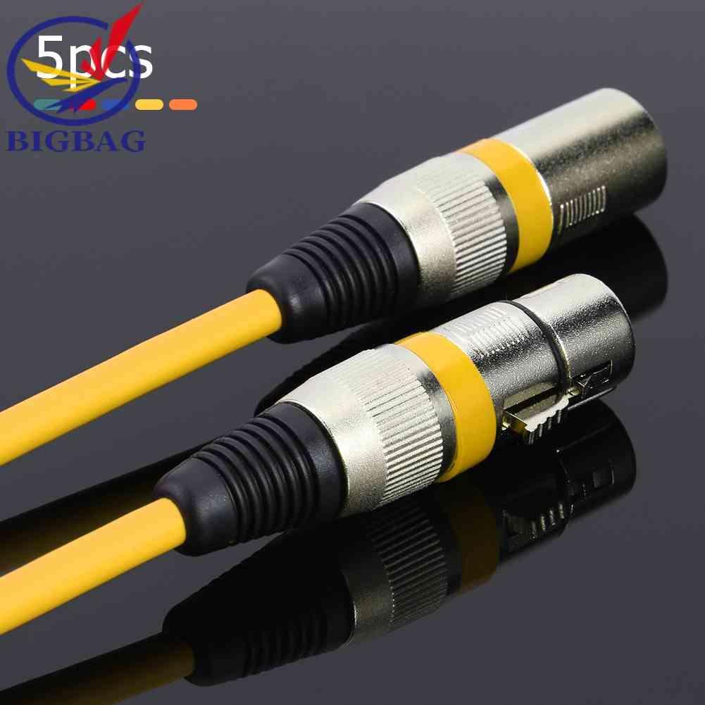 Set 5 Dây Cáp Âm Thanh 3Pin XLR Mạ Bạc