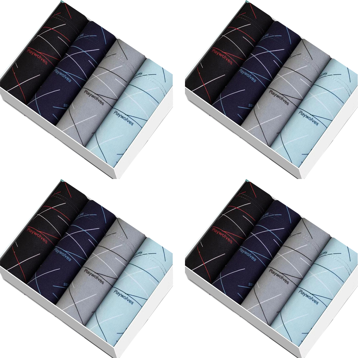 Bộ Combo 4 chiếc quần sịt boxer nam hoạt hình thông hơi thoáng khí GQ333