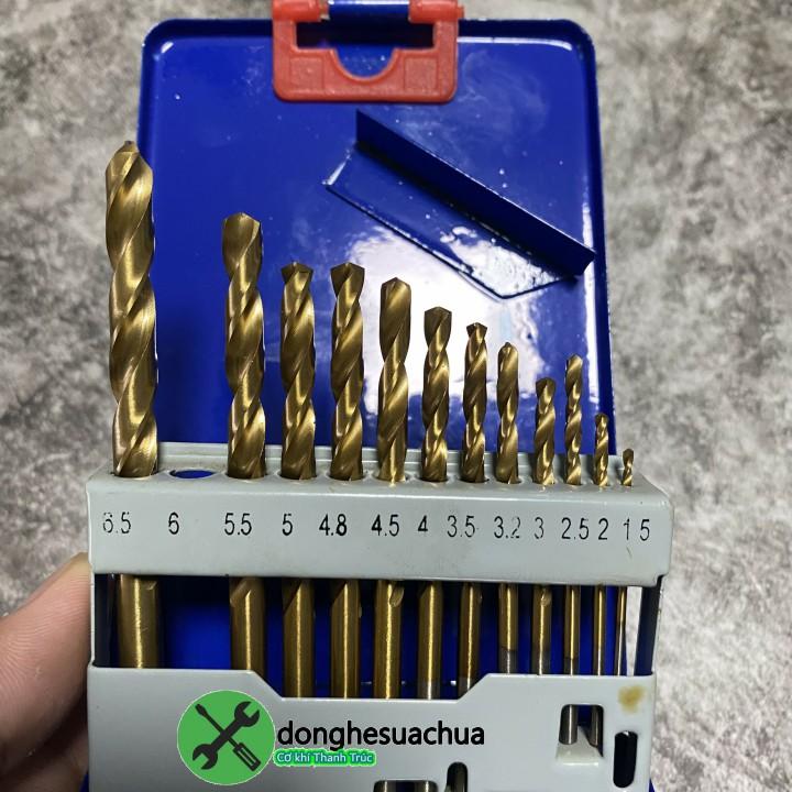 Bộ mũi khoan sắt 13 mũi C-mart CA0100A có phủ titanium
