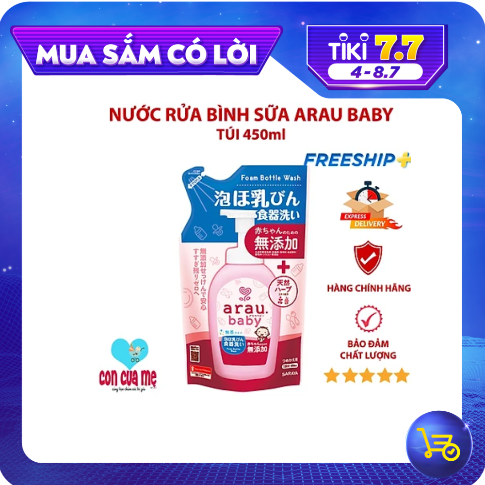 Nước Rửa Bình Thảo Mộc Arau Baby Dạng Túi