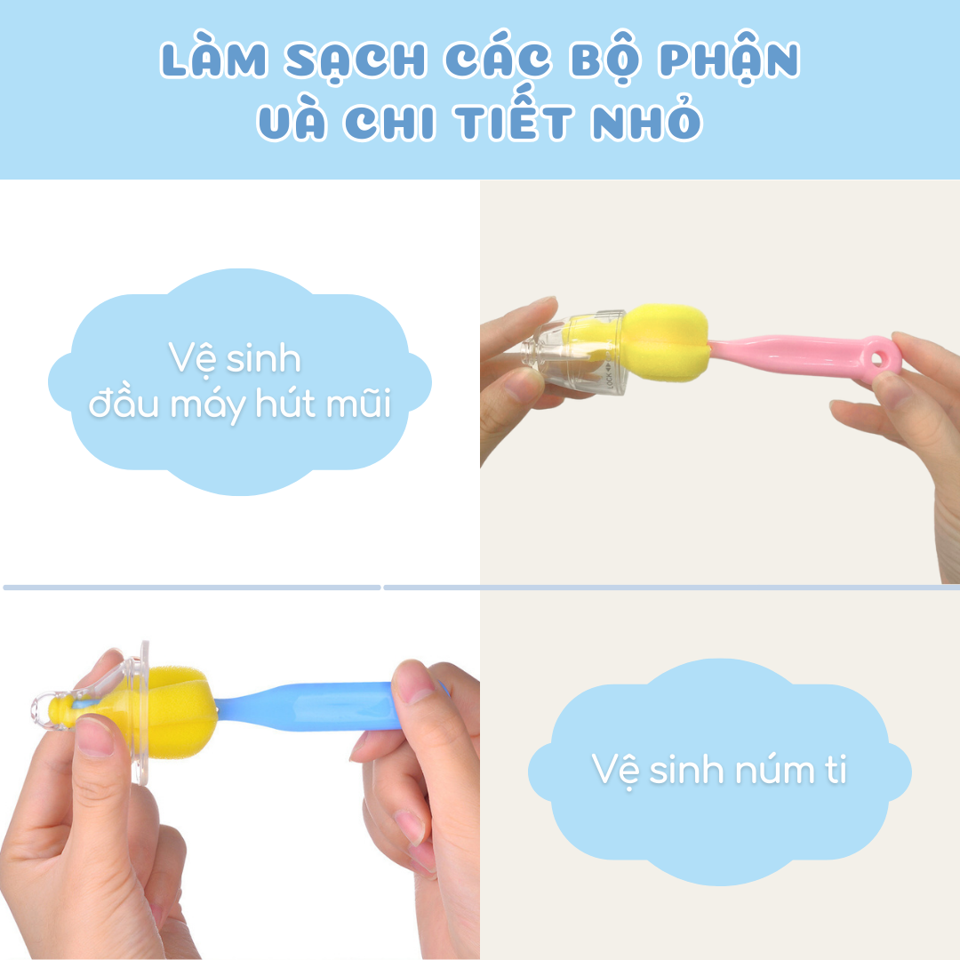 Dụng Cụ Vệ Sinh Máy Hút Mũi, Núm Ti Bằng Bọt Biển An Toàn Tiện Lợi - 344