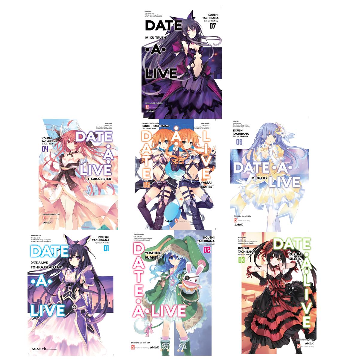 Combo Date a live tập 1-7 (bản thường)