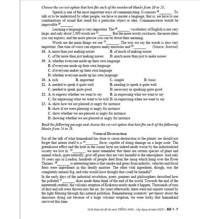 Sách - Giới thiệu bộ đề thi môn tiếng anh tốt nghiệp THPT (theo chương trình GDPT mới - áp dụng từ năm 2025) - HA