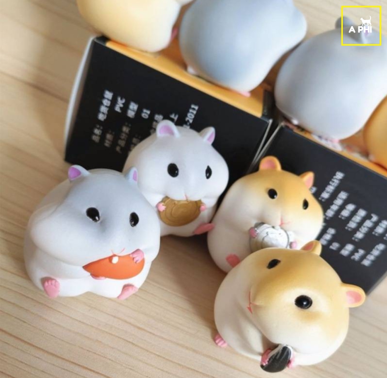 Mô hình chuột Hamster bằng nhựa xinh xắn đáng yêu để bàn trang trí tiểu cảnh